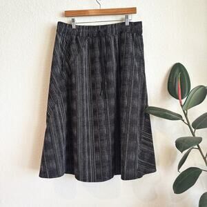 Athleta Womens Jupe Arrival Midi Skirt Size 16 Pockets Drawstring Travel Stretch